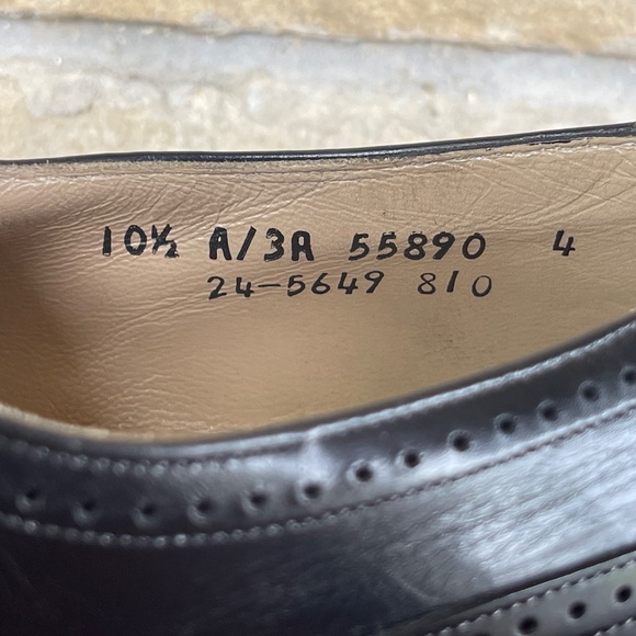Men\'s Vintage Johnston & Murphy Size 10.5 A/3A Black Aristocraft Oxfords main image 9